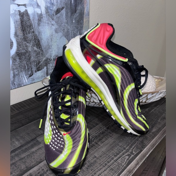 Nike Air Max Deluxe in the Black/Volt/Habanero Red/White SZ 11 - Picture 3 of 8